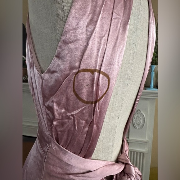 Lovers And Friends Bridgette Gown Pink Maxi Dress Satin Revolve Sz S NWT $358 - Picture 16 of 16